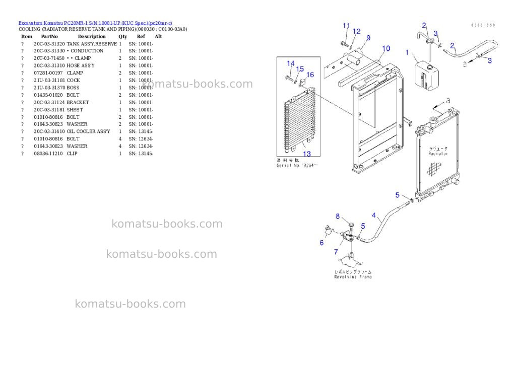 Komatsu PC20MR-1 S/N 10001-UP (KUC Spec.) Parts catalog cover Page 8