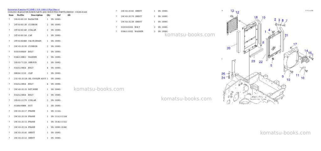 Komatsu pc20mr-1 s/n 10001-up Parts catalog cover Page 4 Komatsu pc20mr-1 s/n 10001-up Parts catalog cover Page 4