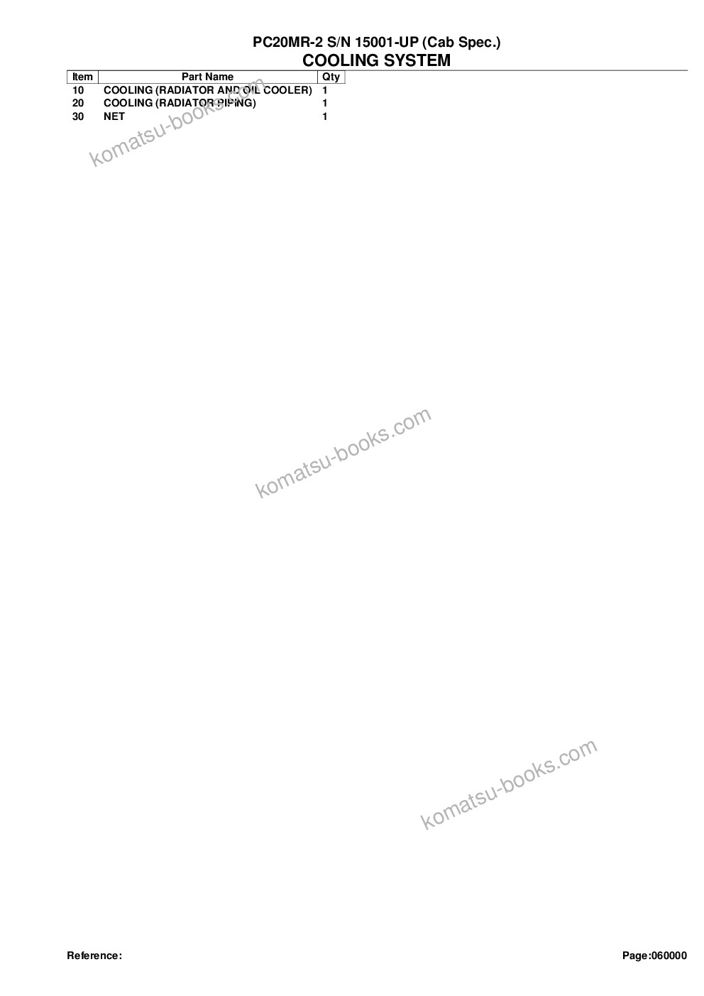 Komatsu pc20mr-2 s/n 15001-up cab spec. Parts catalog cover Page 8 Komatsu pc20mr-2 s/n 15001-up cab spec. Parts catalog cover Page 8