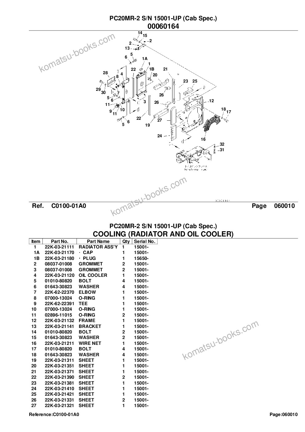 Komatsu pc20mr-2 s/n 15001-up cab spec. Parts catalog cover Page 9 Komatsu pc20mr-2 s/n 15001-up cab spec. Parts catalog cover Page 9