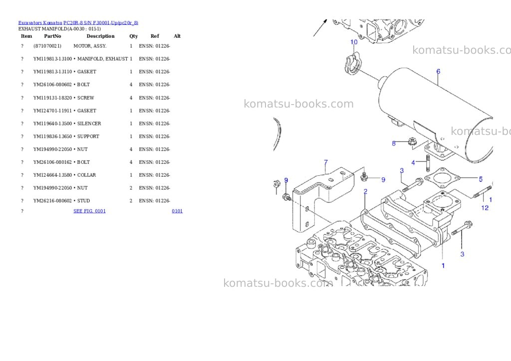 Komatsu pc20r-8 s/n f30001-up Parts catalog cover Page 2