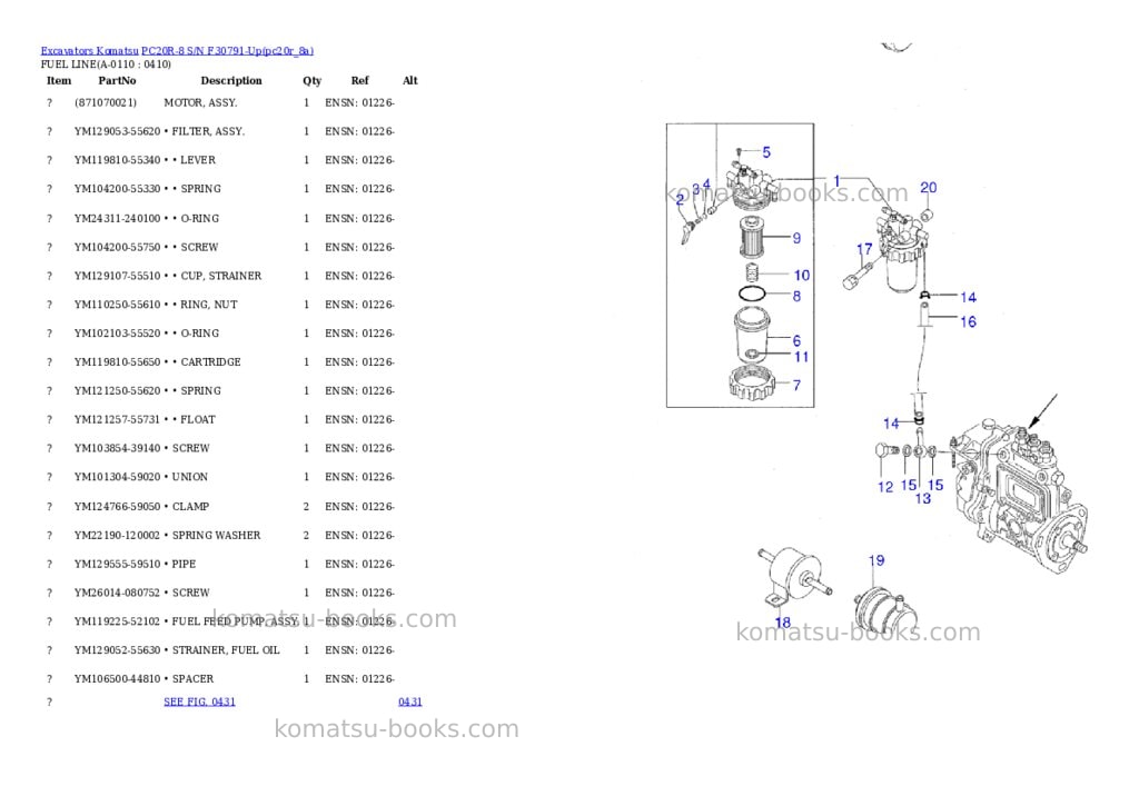 Komatsu pc20r-8 s/n f30791-up Parts catalog cover Page 10 Komatsu pc20r-8 s/n f30791-up Parts catalog cover Page 10
