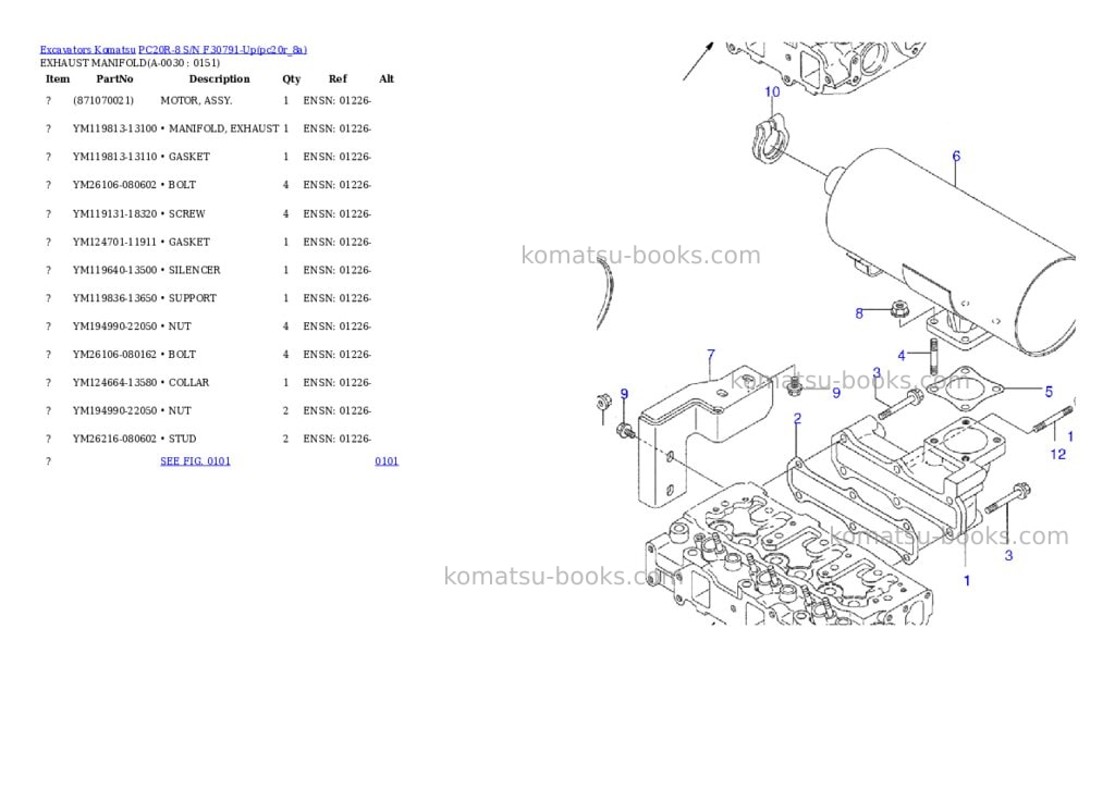 Komatsu pc20r-8 s/n f30791-up Parts catalog cover Page 2 Komatsu pc20r-8 s/n f30791-up Parts catalog cover Page 2