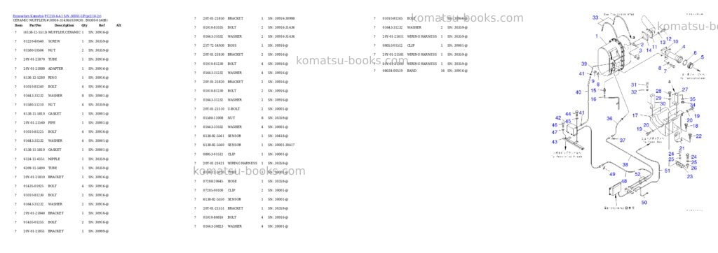 Komatsu pc210-6-a1 s/n 30001-up Parts catalog cover Page 2 Komatsu pc210-6-a1 s/n 30001-up Parts catalog cover Page 2