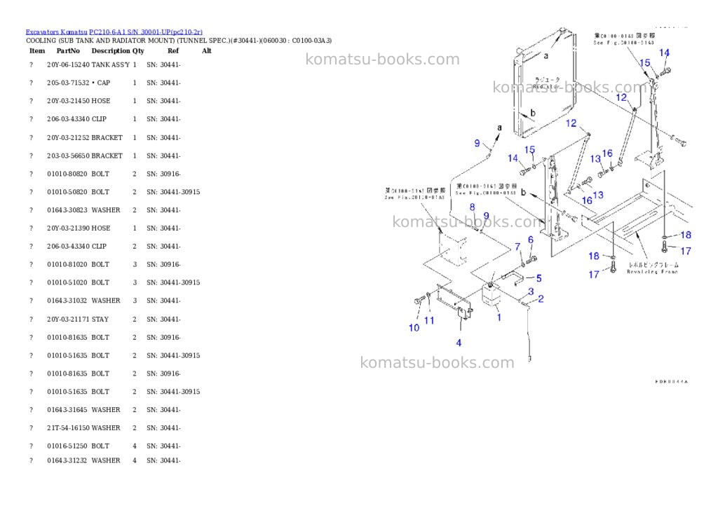 Komatsu pc210-6-a1 s/n 30001-up Parts catalog cover Page 8 Komatsu pc210-6-a1 s/n 30001-up Parts catalog cover Page 8