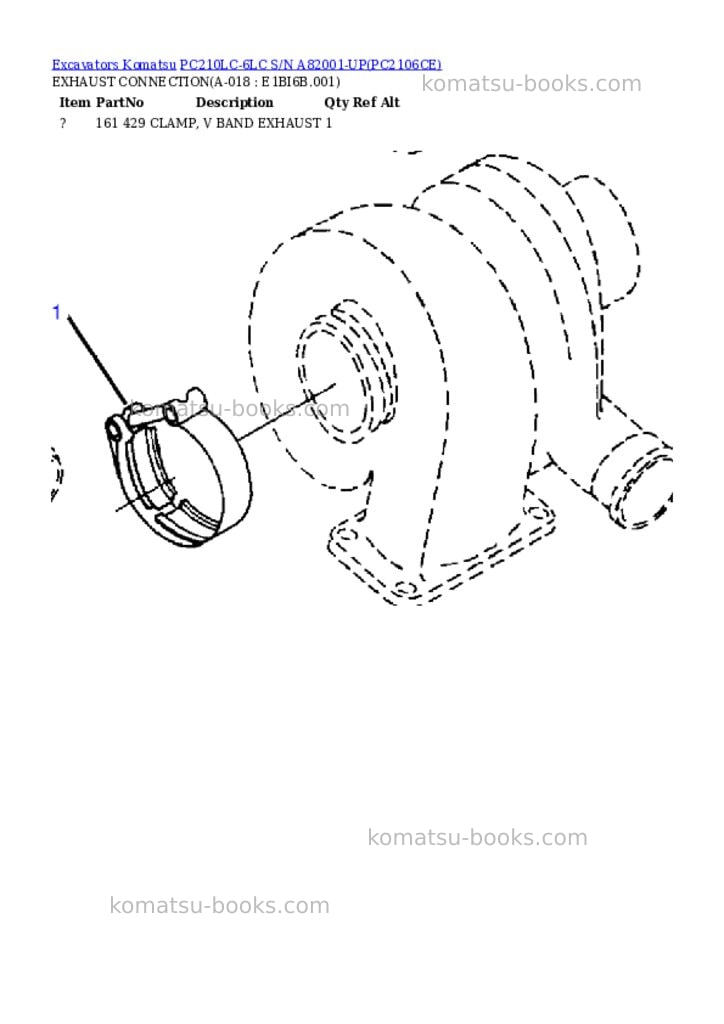 Komatsu pc210lc-6lc s/n a82001-up Parts catalog cover Page 9