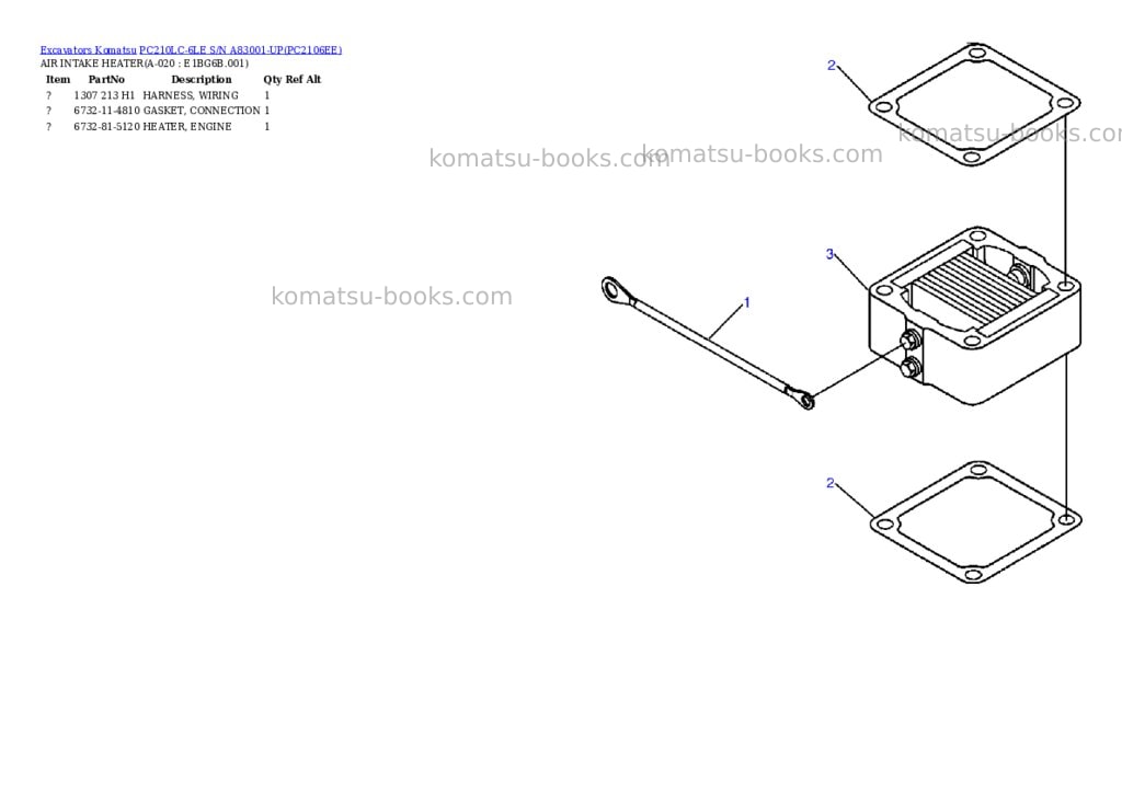 Komatsu pc210lc-6le s/n a83001-up Parts catalog cover Page 10 Komatsu pc210lc-6le s/n a83001-up Parts catalog cover Page 10