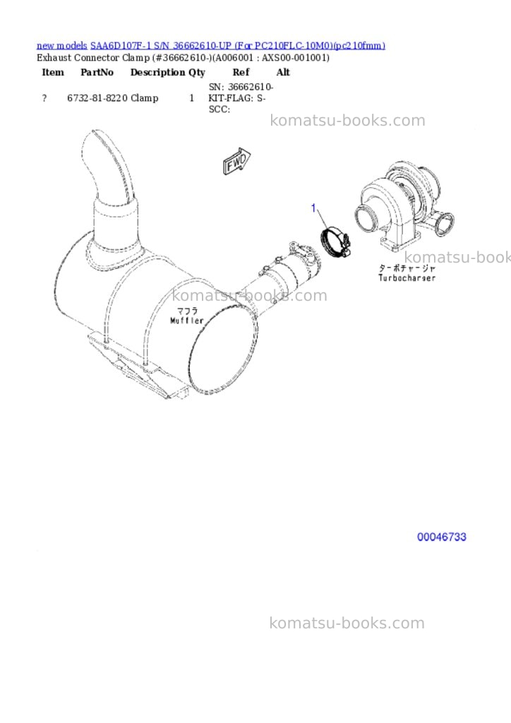 Komatsu SAA6D107F-1 S/N 36662610-UP (For PC210FLC-10M0) Parts catalog cover Page 3 Komatsu SAA6D107F-1 S/N 36662610-UP (For PC210FLC-10M0) Parts catalog cover Page 3