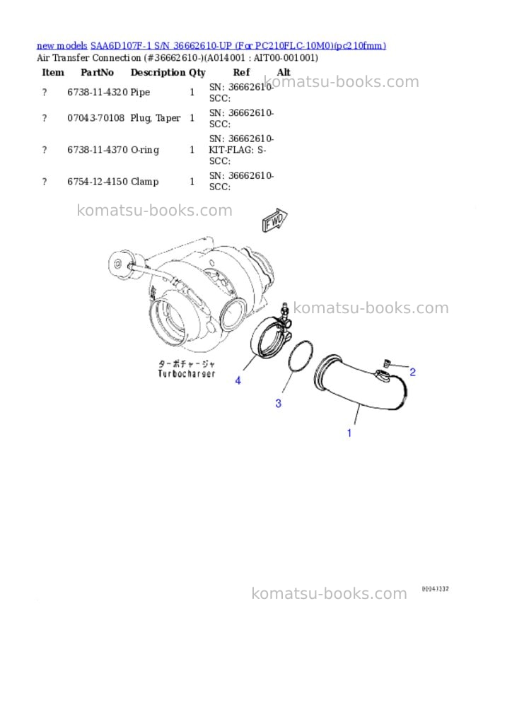 Komatsu SAA6D107F-1 S/N 36662610-UP (For PC210FLC-10M0) Parts catalog cover Page 9 Komatsu SAA6D107F-1 S/N 36662610-UP (For PC210FLC-10M0) Parts catalog cover Page 9