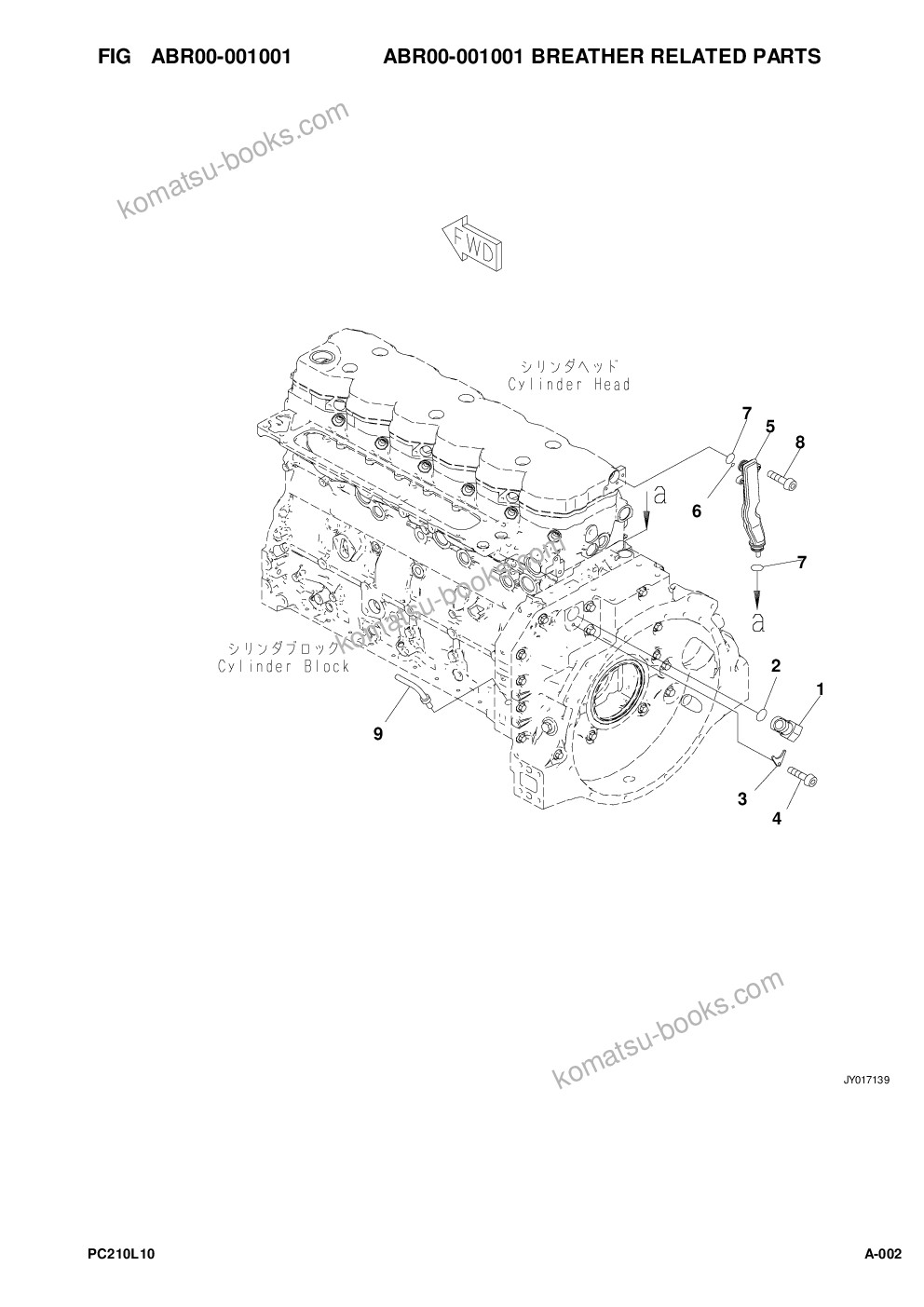 Komatsu pc210lc-10 a10001-up Parts catalog cover Page 4 Komatsu pc210lc-10 a10001-up Parts catalog cover Page 4