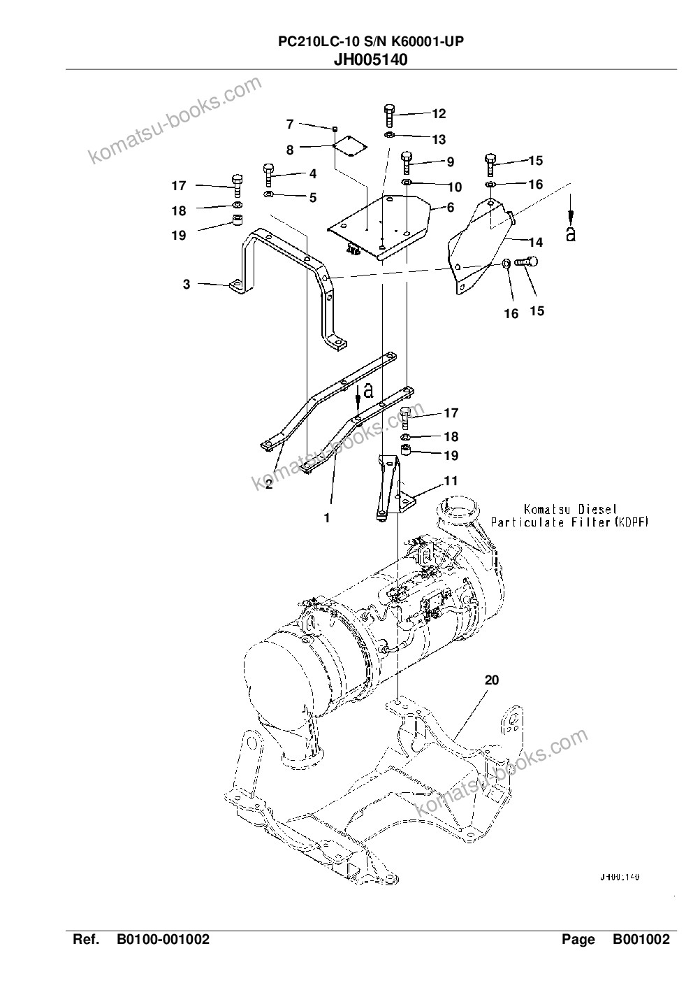 Komatsu pc210lc-10 s/n k60001-up Parts catalog cover Page 6 Komatsu pc210lc-10 s/n k60001-up Parts catalog cover Page 6