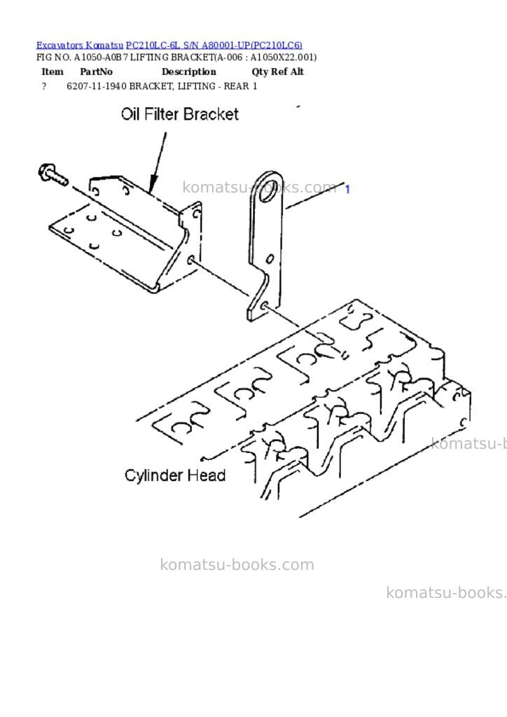 Komatsu pc210lc-6l s/n a80001-up Parts catalog cover Page 3 Komatsu pc210lc-6l s/n a80001-up Parts catalog cover Page 3