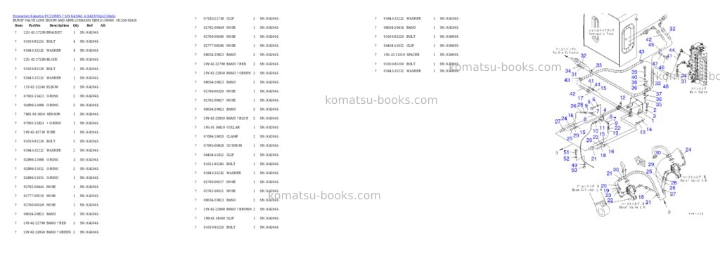 Komatsu pc210mh-7 s/n k42041 & k42870 Parts catalog cover Page 3 Komatsu pc210mh-7 s/n k42041 & k42870 Parts catalog cover Page 3
