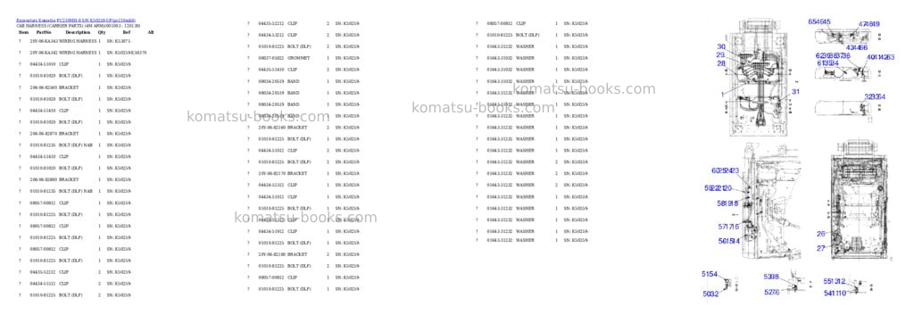 Komatsu pc210mh-8 s/n k50259-up Parts catalog cover Page 2