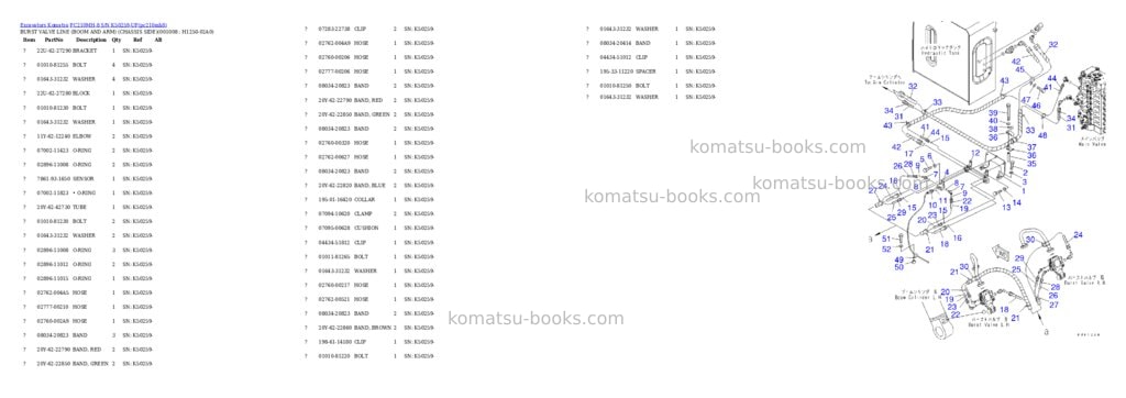 Komatsu pc210mh-8 s/n k50259-up Parts catalog cover Page 7