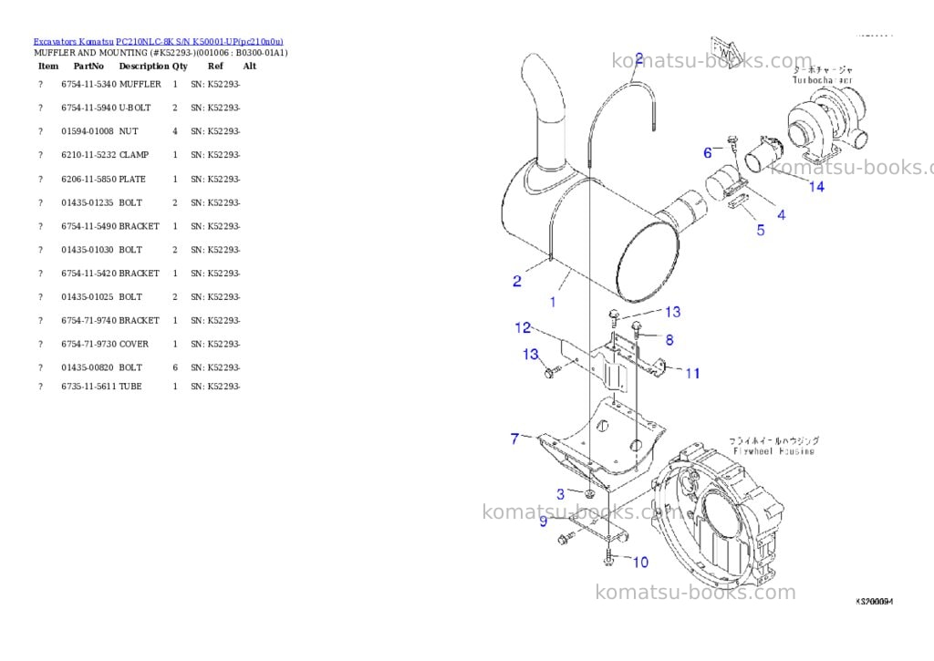 Komatsu pc210nlc-8k s/n k50001-up Parts catalog cover Page 5 Komatsu pc210nlc-8k s/n k50001-up Parts catalog cover Page 5