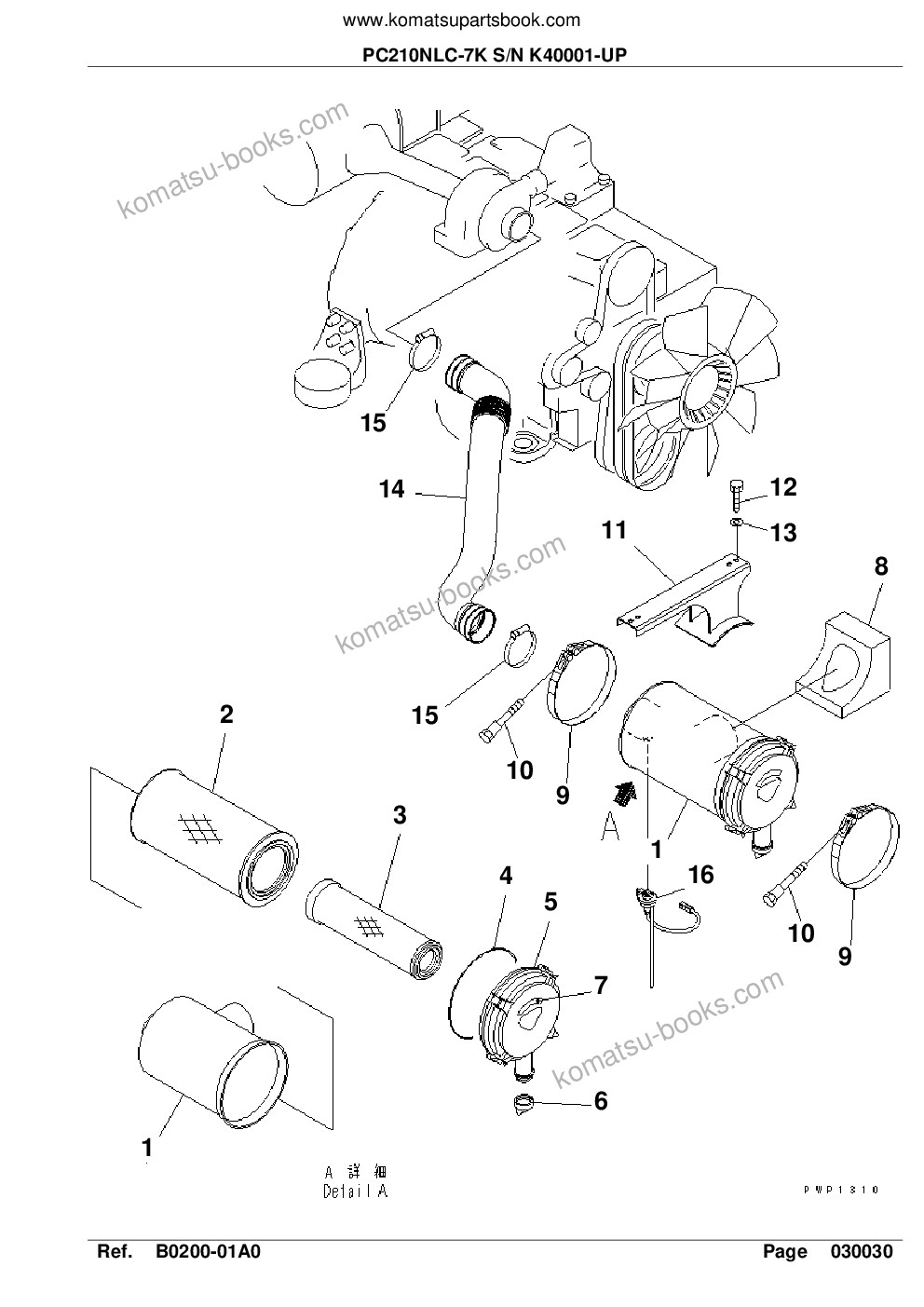 Komatsu pc210nlc-7k s/n k40001-up Parts catalog cover Page 7 Komatsu pc210nlc-7k s/n k40001-up Parts catalog cover Page 7