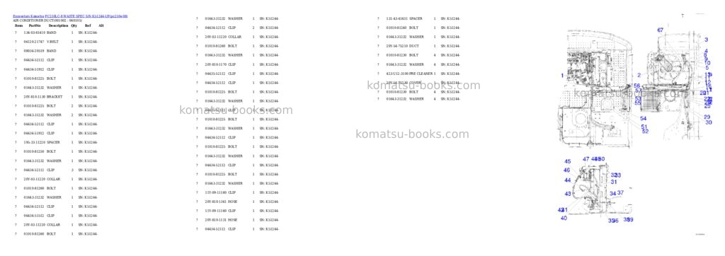 Komatsu pc210lc-8 waste spec s/n k51244-up Parts catalog cover Komatsu pc210lc-8 waste spec s/n k51244-up Parts catalog cover