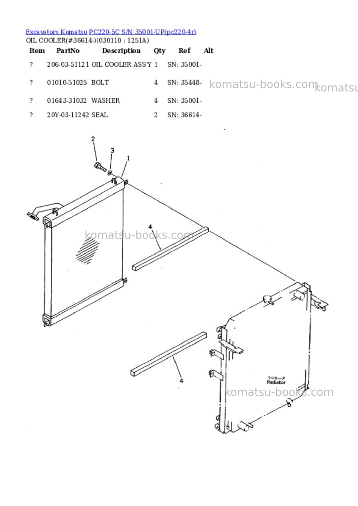 Komatsu pc220-5c s/n 35001-up Parts catalog cover Page 7 Komatsu pc220-5c s/n 35001-up Parts catalog cover Page 7