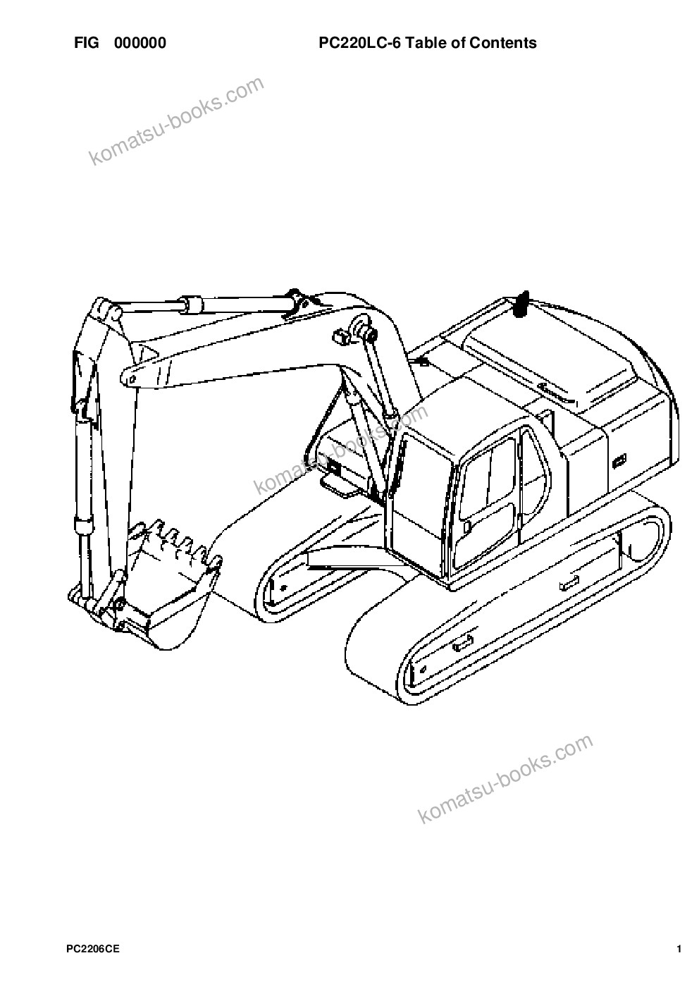 Komatsu pc220lc-6lc s/n a82001-a83000 Parts catalog cover