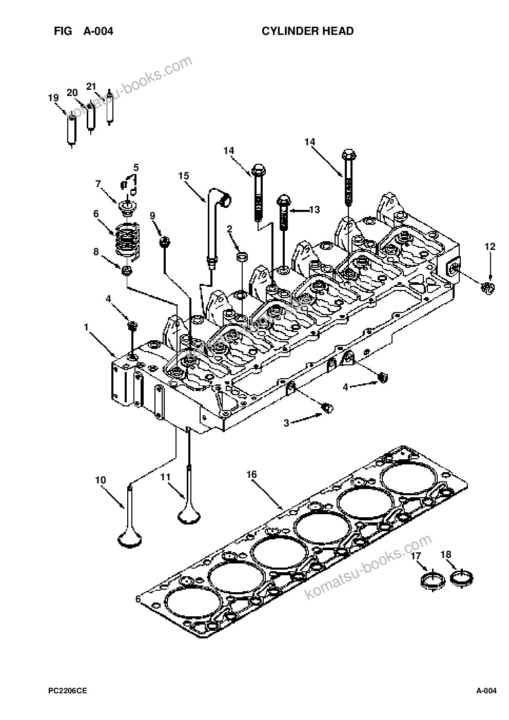 Komatsu pc220lc-6lc s/n a82001-a83000 Parts catalog cover Page 6