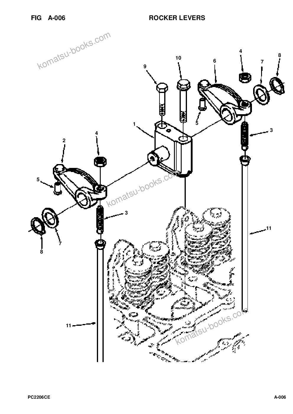 Komatsu pc220lc-6lc s/n a82001-a83000 Parts catalog cover Page 8