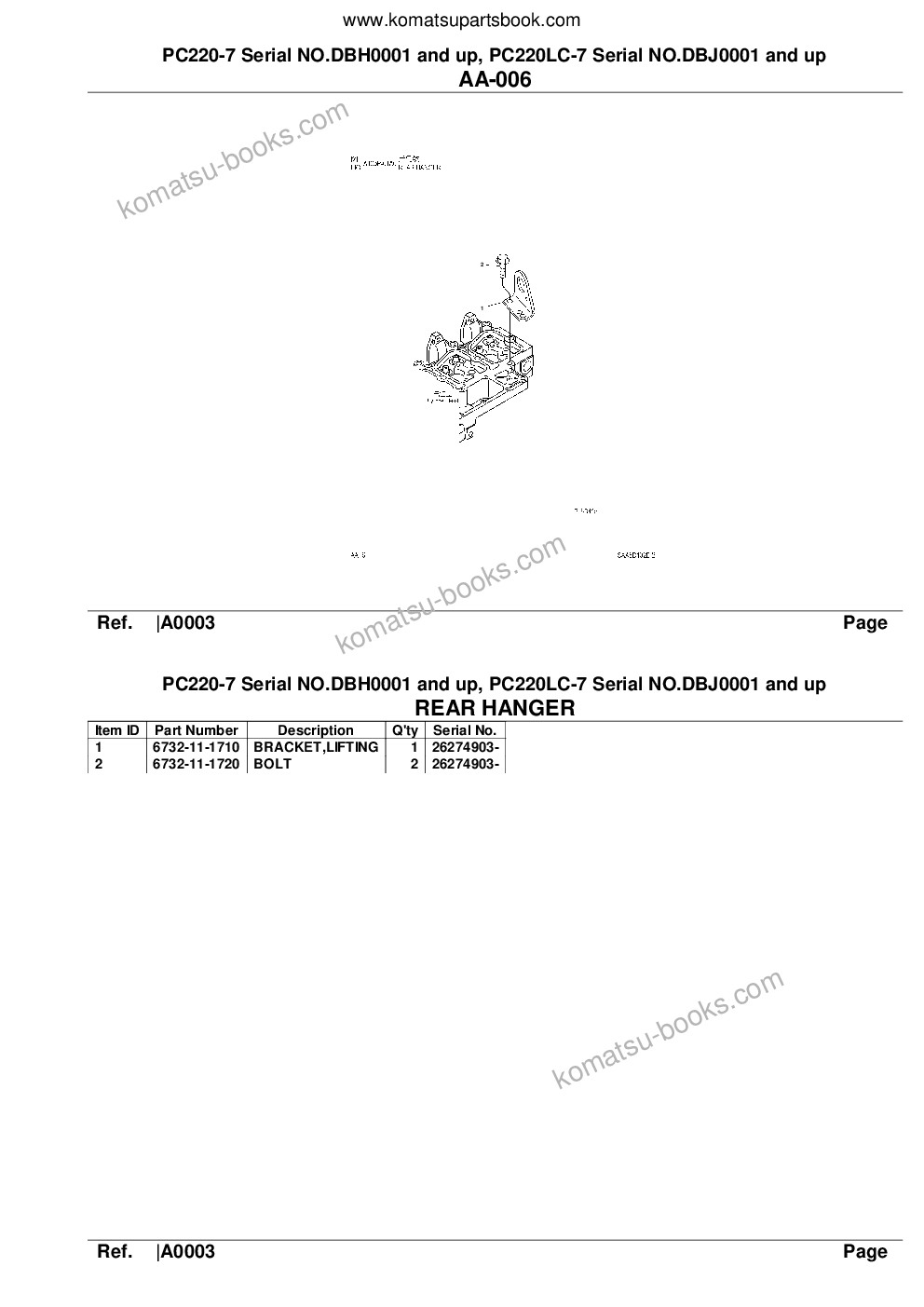 Komatsu pc220-7 serial no.dbh0001 and up, pc220lc-7 serial no.dbj0001 and up Parts catalog cover Page 6 Komatsu pc220-7 serial no.dbh0001 and up, pc220lc-7 serial no.dbj0001 and up Parts catalog cover Page 6
