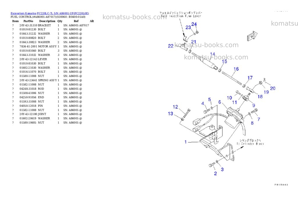 Komatsu pc220lc-7l s/n a86001-up Parts catalog cover Page 5 Komatsu pc220lc-7l s/n a86001-up Parts catalog cover Page 5