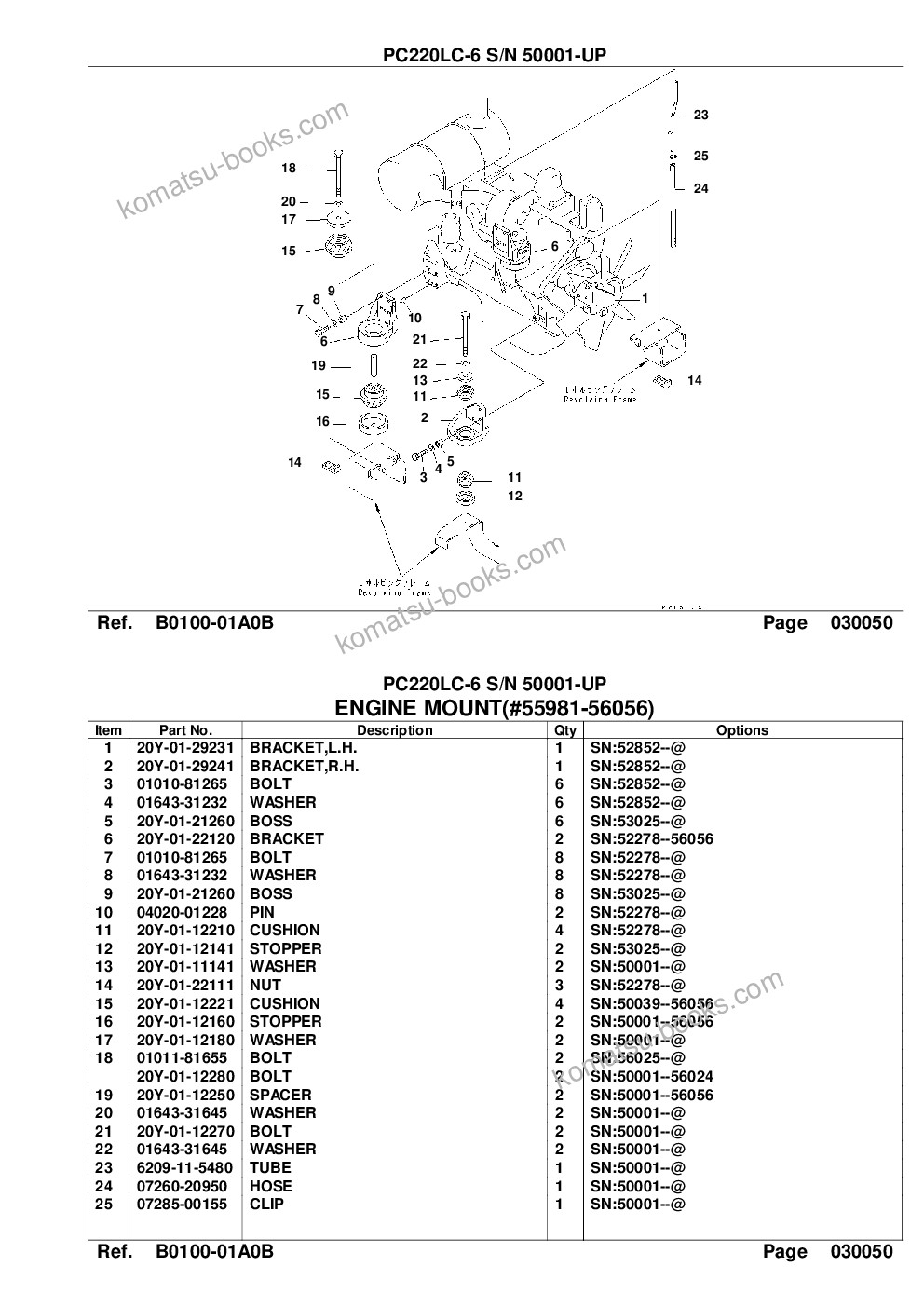 Komatsu pc220lc-6 s/n 50001-up Parts catalog cover Page 7 Komatsu pc220lc-6 s/n 50001-up Parts catalog cover Page 7