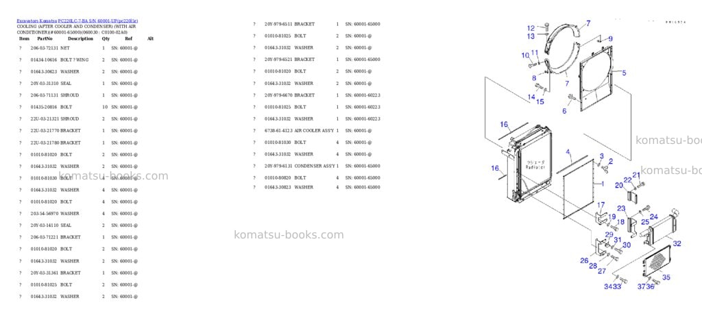 Komatsu pc220lc-7-ba s/n 60001-up Parts catalog cover Page 5 Komatsu pc220lc-7-ba s/n 60001-up Parts catalog cover Page 5
