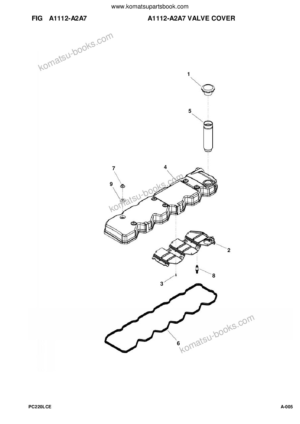 Komatsu pc220lc-8 s/n a88001-up Parts catalog cover Page 7 Komatsu pc220lc-8 s/n a88001-up Parts catalog cover Page 7