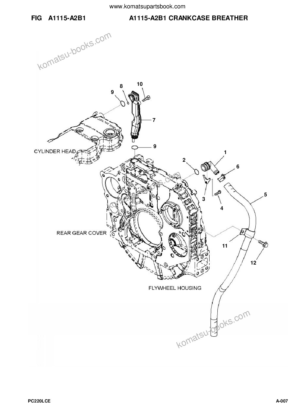 Komatsu pc220lc-8 s/n a88001-up Parts catalog cover Page 9 Komatsu pc220lc-8 s/n a88001-up Parts catalog cover Page 9