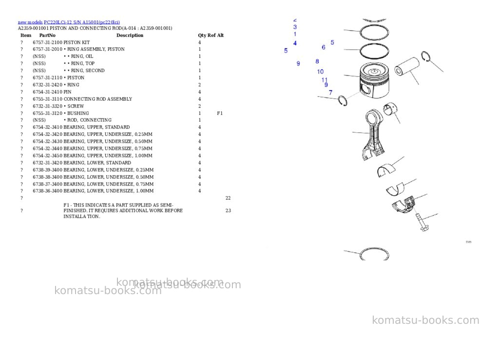 Komatsu PC220LCi-12 S/N A15001 Parts catalog cover Page 7 Komatsu PC220LCi-12 S/N A15001 Parts catalog cover Page 7