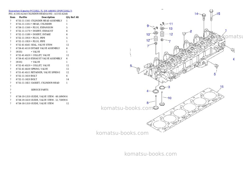 Komatsu pc220ll-7l s/n a86001-up Parts catalog cover Komatsu pc220ll-7l s/n a86001-up Parts catalog cover