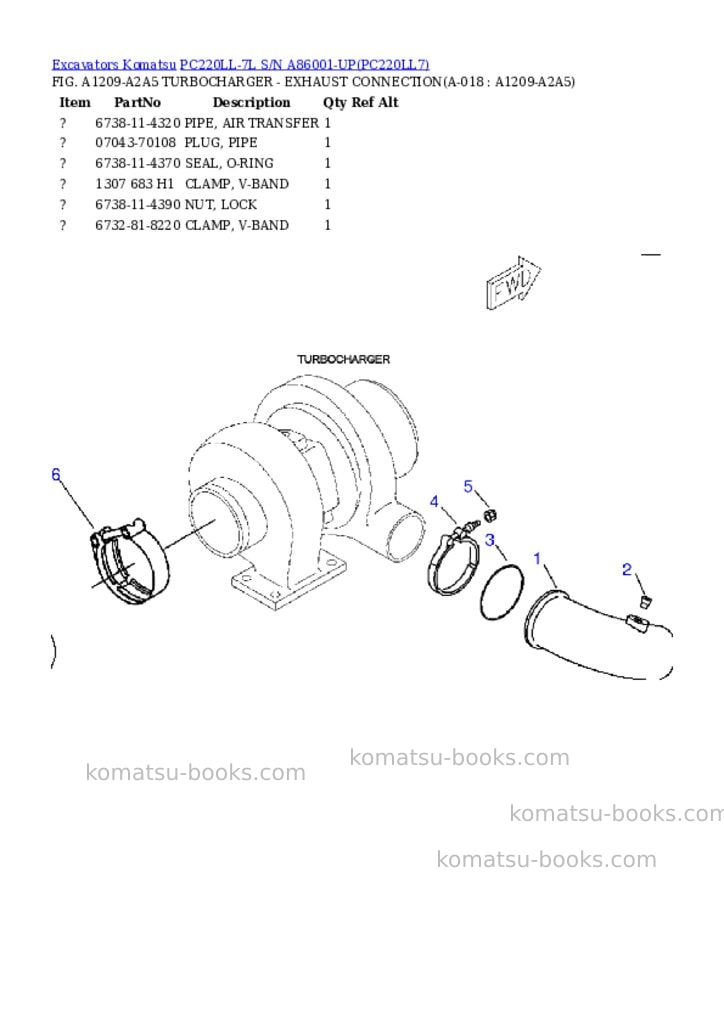 Komatsu pc220ll-7l s/n a86001-up Parts catalog cover Page 9 Komatsu pc220ll-7l s/n a86001-up Parts catalog cover Page 9