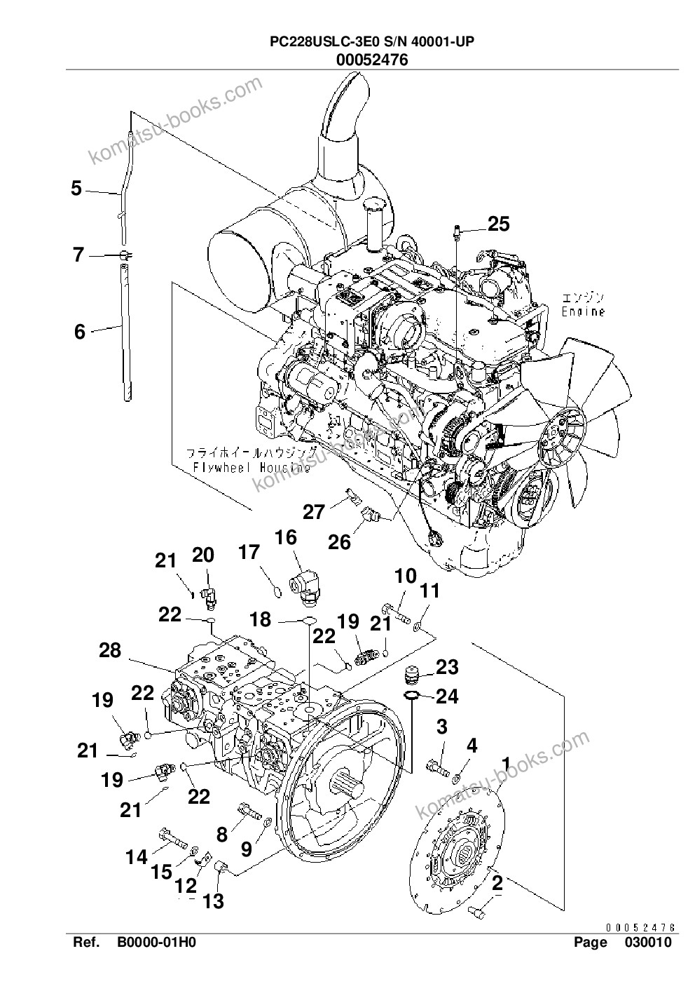 Komatsu pc228uslc-3e0 s/n 40001-up tier 3 Parts catalog cover Page 3 Komatsu pc228uslc-3e0 s/n 40001-up tier 3 Parts catalog cover Page 3