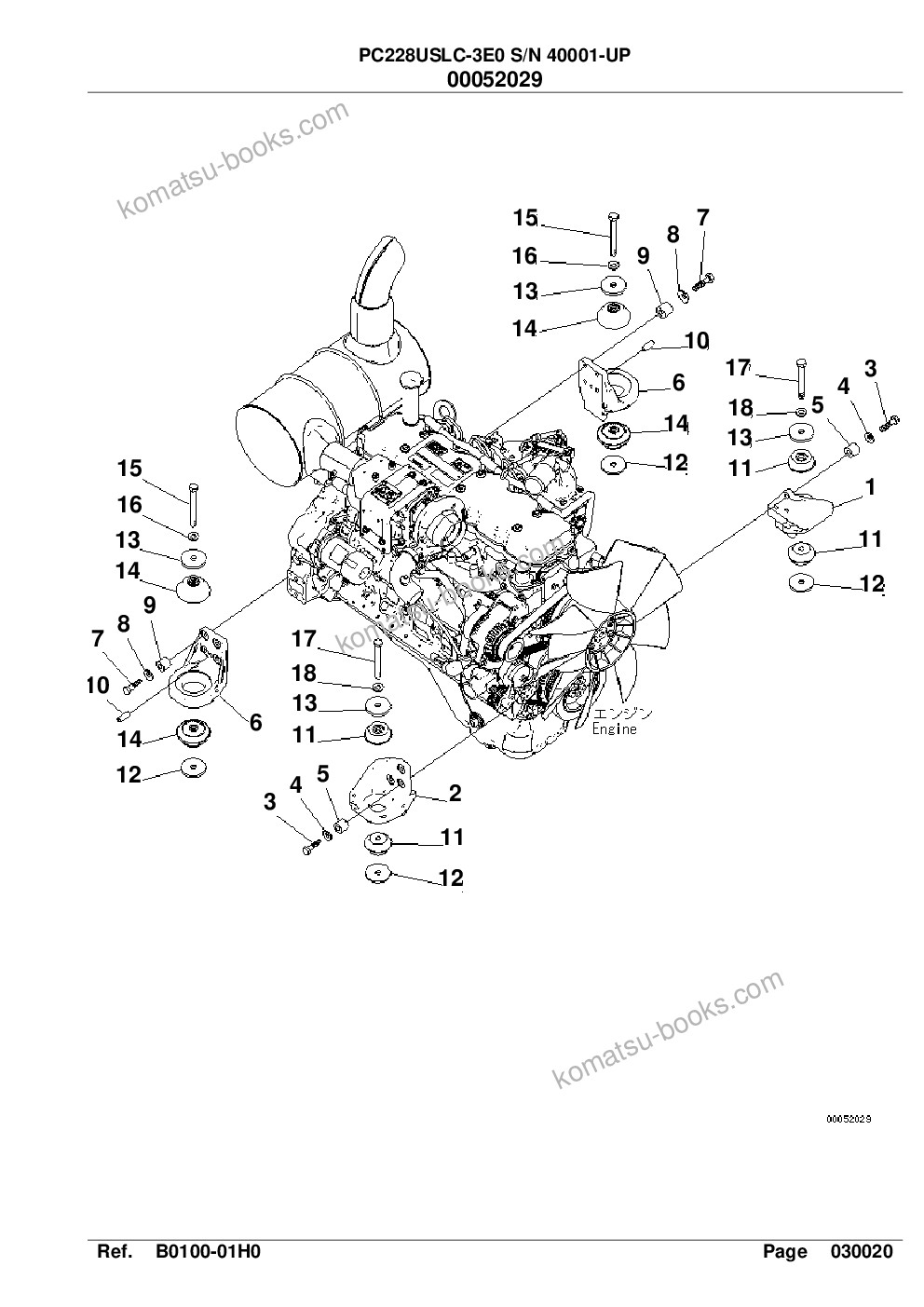 Komatsu pc228uslc-3e0 s/n 40001-up tier 3 Parts catalog cover Page 5 Komatsu pc228uslc-3e0 s/n 40001-up tier 3 Parts catalog cover Page 5