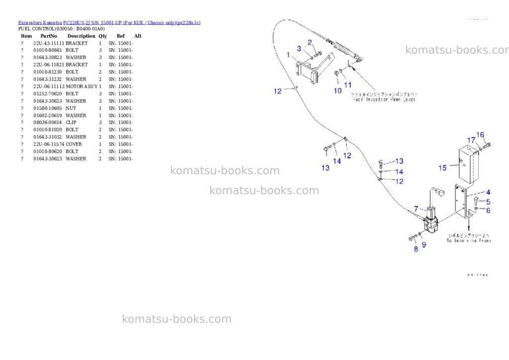 Komatsu pc228us-2j s/n 15001-up for kuk / chassis only Parts catalog cover Page 4 Komatsu pc228us-2j s/n 15001-up for kuk / chassis only Parts catalog cover Page 4