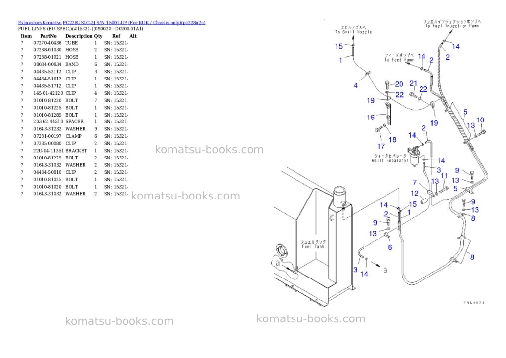 Komatsu pc228uslc-2j s/n 15001-up for kuk / chassis only Parts catalog cover Page 10 Komatsu pc228uslc-2j s/n 15001-up for kuk / chassis only Parts catalog cover Page 10