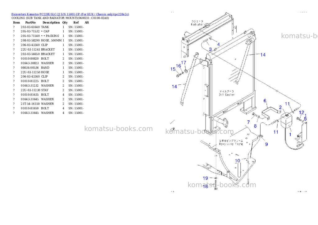 Komatsu pc228uslc-2j s/n 15001-up for kuk / chassis only Parts catalog cover Page 7 Komatsu pc228uslc-2j s/n 15001-up for kuk / chassis only Parts catalog cover Page 7