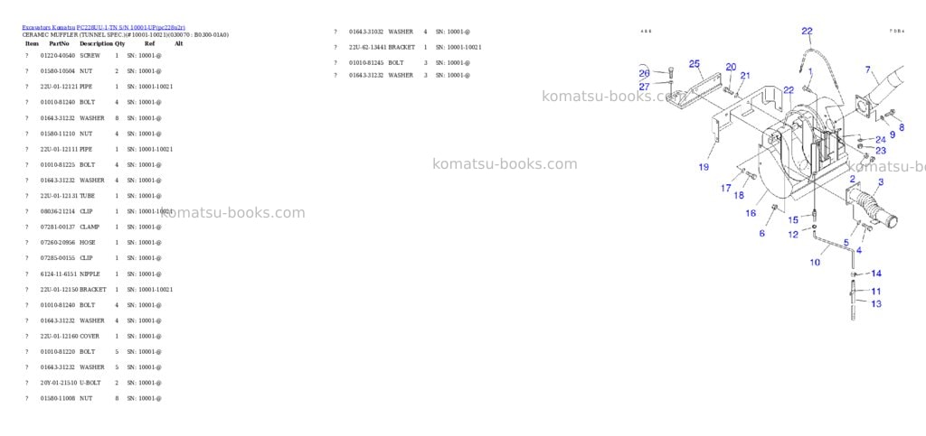 Komatsu pc228uu-1-tn s/n 10001-up Parts catalog cover Page 6 Komatsu pc228uu-1-tn s/n 10001-up Parts catalog cover Page 6