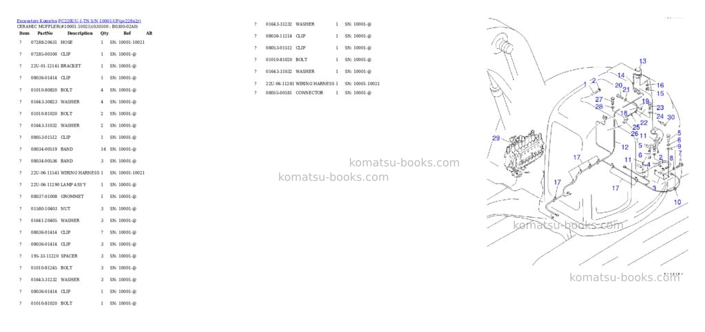 Komatsu pc228uu-1-tn s/n 10001-up Parts catalog cover Page 9 Komatsu pc228uu-1-tn s/n 10001-up Parts catalog cover Page 9