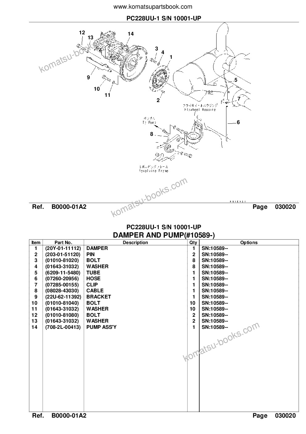 Komatsu pc228uu-1 s/n 10001-up Parts catalog cover Page 4 Komatsu pc228uu-1 s/n 10001-up Parts catalog cover Page 4