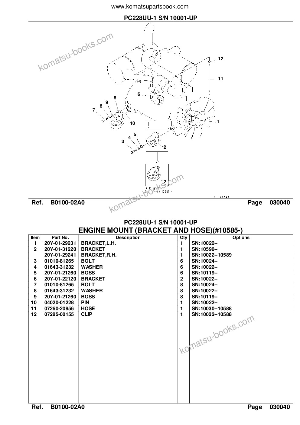 Komatsu pc228uu-1 s/n 10001-up Parts catalog cover Page 6 Komatsu pc228uu-1 s/n 10001-up Parts catalog cover Page 6