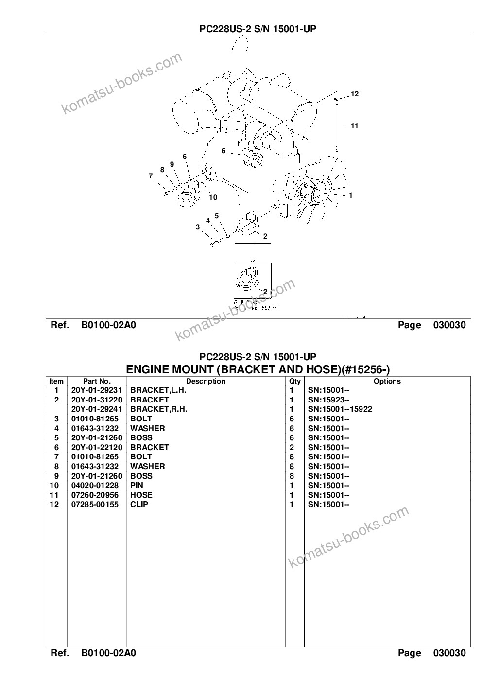 Komatsu pc228us-2 s/n 15001-up Parts catalog cover Page 5 Komatsu pc228us-2 s/n 15001-up Parts catalog cover Page 5