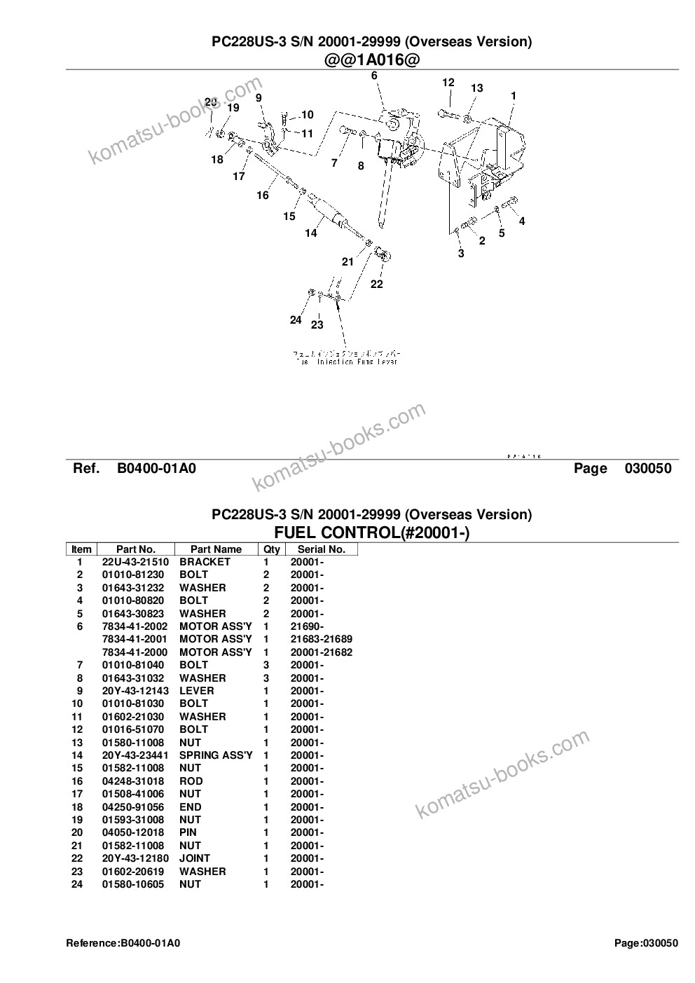 Komatsu pc228us-3 s/n 20001-29999 overseas version Parts catalog cover Page 7 Komatsu pc228us-3 s/n 20001-29999 overseas version Parts catalog cover Page 7