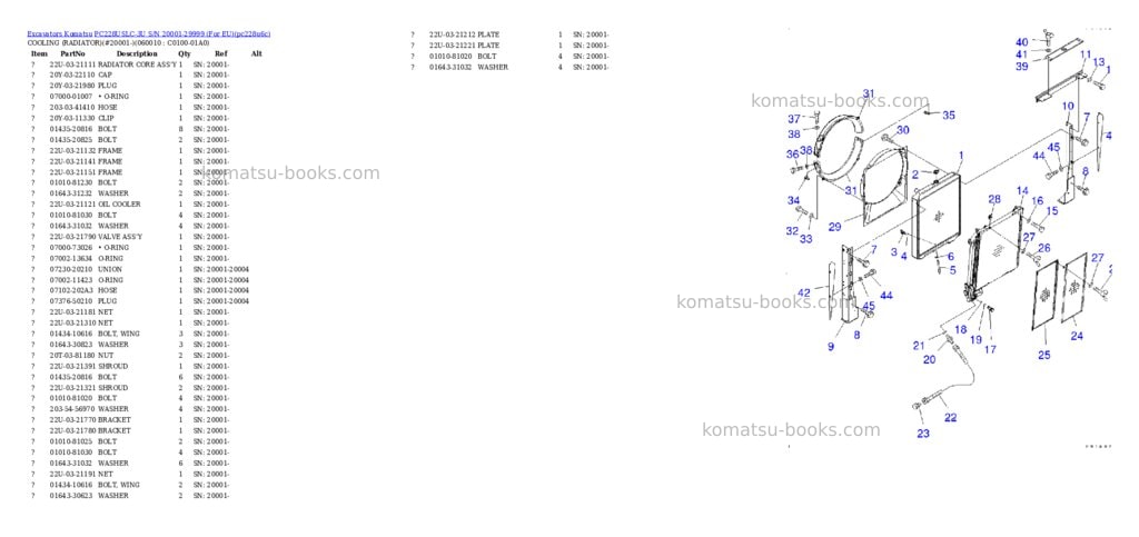 Komatsu pc228uslc-3u s/n 20001-29999 for eu Parts catalog cover Page 6 Komatsu pc228uslc-3u s/n 20001-29999 for eu Parts catalog cover Page 6