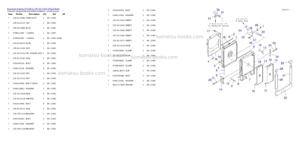 Komatsu pc228us-1-tn s/n 11001-up Parts catalog cover Page 10
