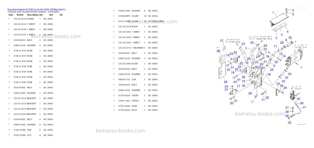 Komatsu pc228us-3-aa s/n 20001-29999 Parts catalog cover Page 10 Komatsu pc228us-3-aa s/n 20001-29999 Parts catalog cover Page 10