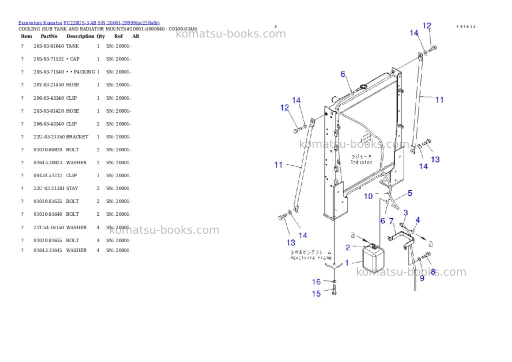 Komatsu pc228us-3-ab s/n 20001-29999 Parts catalog cover Page 9 Komatsu pc228us-3-ab s/n 20001-29999 Parts catalog cover Page 9